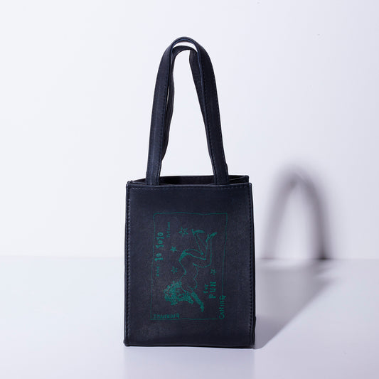 Sheepskin BOX BAG <FOR FUN> Black/Green