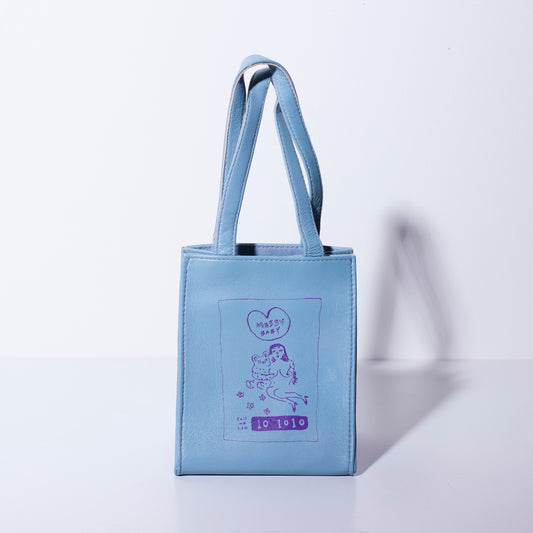 Sheepskin BOX BAG <MESSY BABY> Blue/Violet