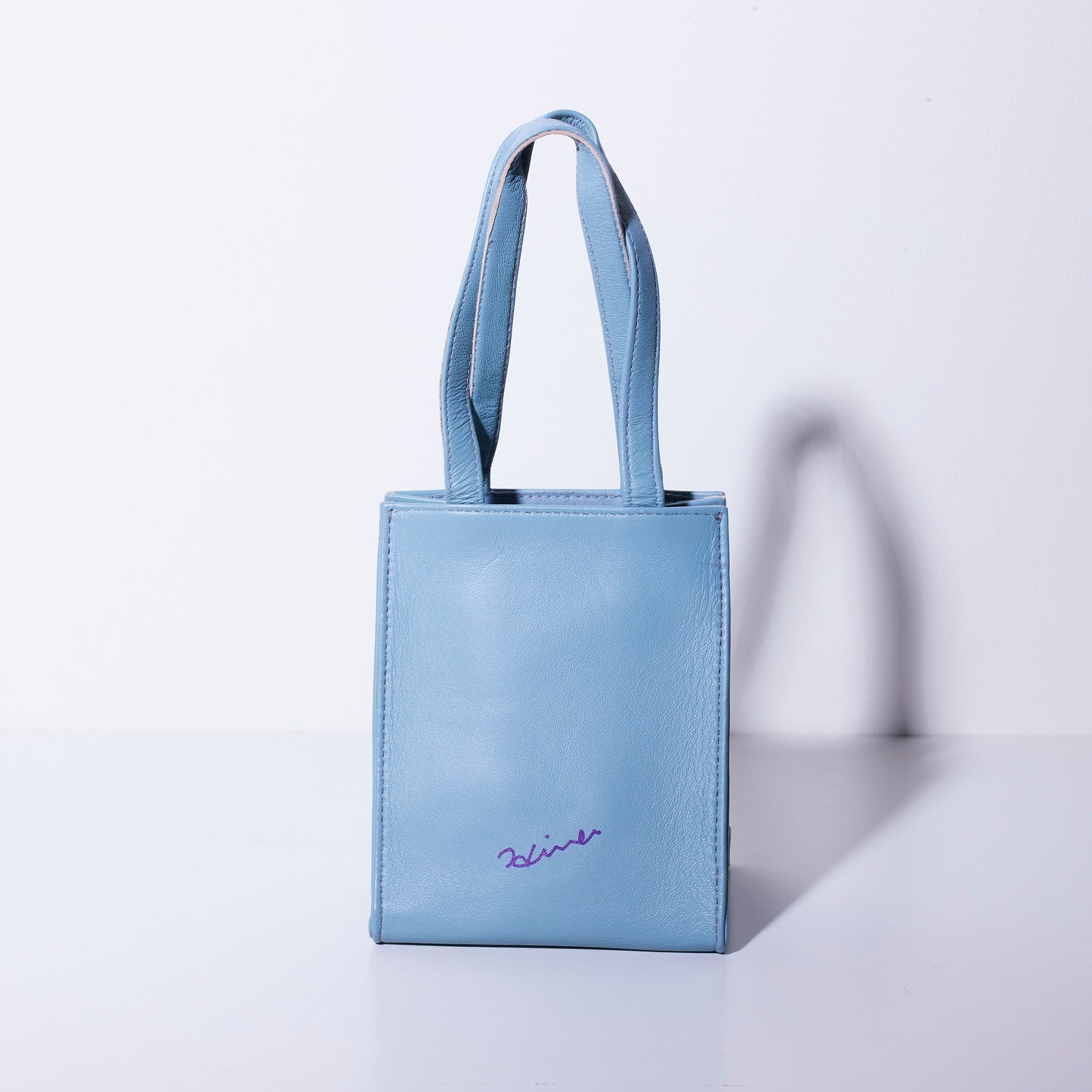Sheepskin BOX BAG <MESSY BABY> Blue/Violet